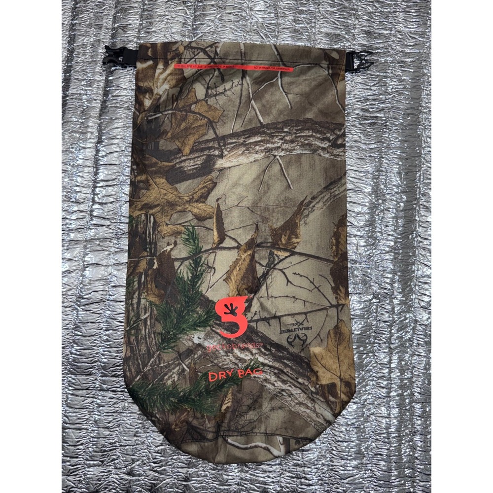 Geckobrands Realtree Xtra Camo Dry Bag Roll Top Hunting Fishing Gear Pouch